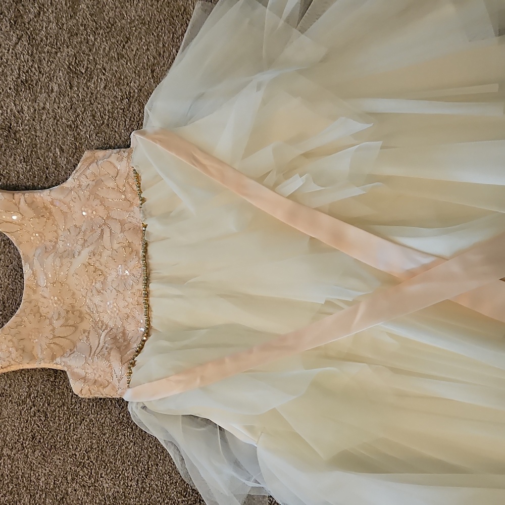 Girls Pink And White Boutique Dress